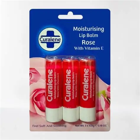 Curalene Moisturising Lip Balm Rosy & Vitamin E 